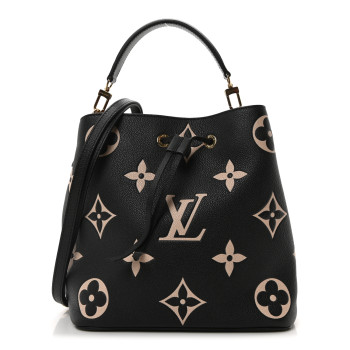 LOUIS VUITTON Empreinte Monogram Giant Neonoe MM Black Beige