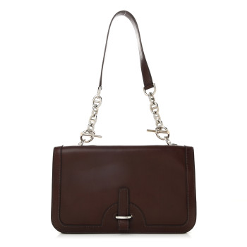HERMES Evergrain Sac Chaine D'Ancre Shoulder Bag Havane