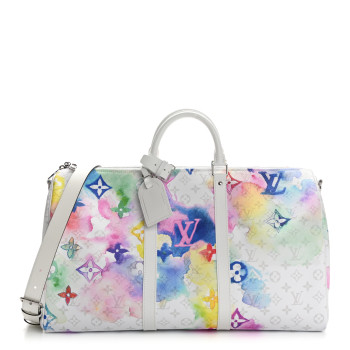 LOUIS VUITTON Monogram Watercolor Keepall Bandouliere 50 Multicolor