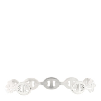 HERMES Sterling Silver MM Chaine d'Ancre Enchainee Cuff Bracelet ST