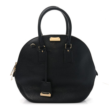 BURBERRY Heritage Grain Medium Orchard Bowling Bag Black