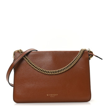 GIVENCHY Goatskin Suede Cross 3 Crossbody Bag Chestnut