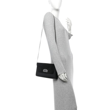 CHRISTIAN LOUBOUTIN Veau Velours Calfskin Vero Dodat Clutch Black