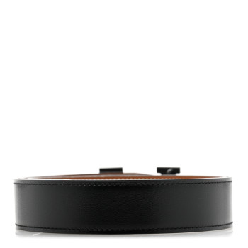 HERMES Box Togo So Black 32mm H Belt 95 Black Gold