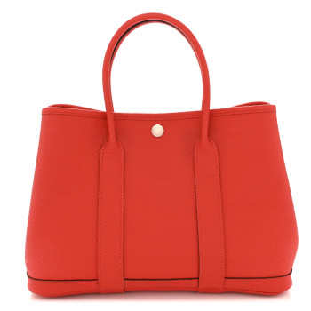 HERMES Vache Country Garden Party TPM 30 Rouge Tomate
