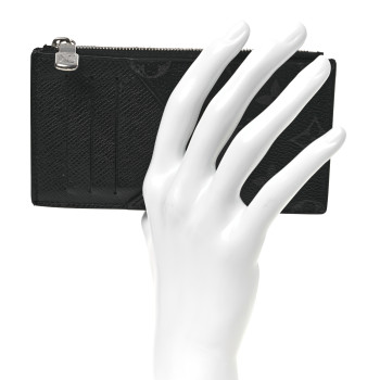 LOUIS VUITTON Taigarama Coin Card Holder Black