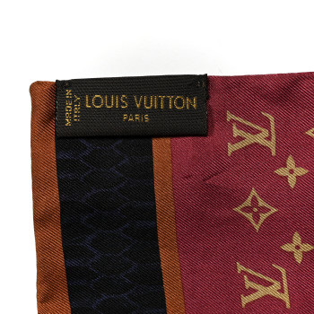 LOUIS VUITTON Silk Monogram Mirage Bandeau Bordeaux