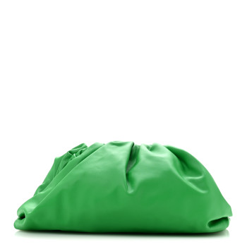 BOTTEGA VENETA Smooth Butter Calf The Pouch Oversized Clutch Parakeet