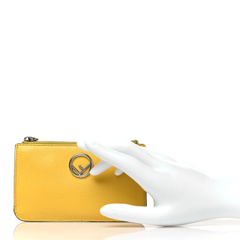 FENDI Vitello Cruise F is Fendi Zip Card Holder Sunflower