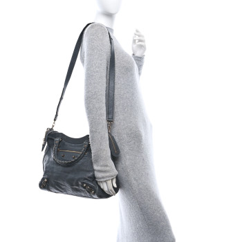 BALENCIAGA Agneau Giant 12 Rose Gold Hardware Velo Gris Tarmac