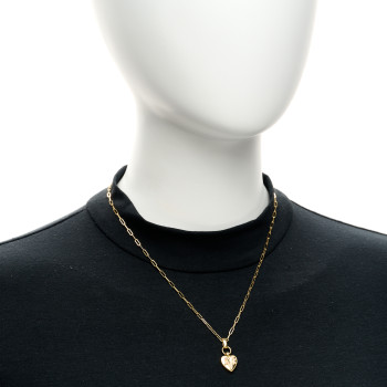 FOUNDRAE 18K Yellow Gold Diamond Amate Crest Super Fine Clip Slide Pendant Necklace