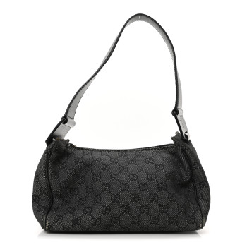 GUCCI Monogram GG Signature Shoulder Bag Black