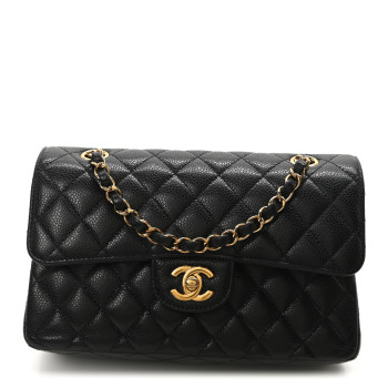 CHANEL Caviar Quilted Small Double Flap Black