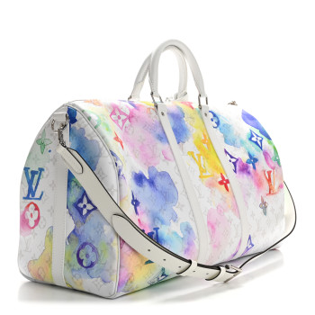 LOUIS VUITTON Monogram Watercolor Keepall Bandouliere 50 Multicolor