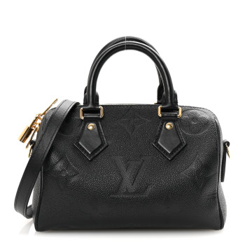 LOUIS VUITTON Empreinte Monogram Giant Speedy Bandouliere 20 Black