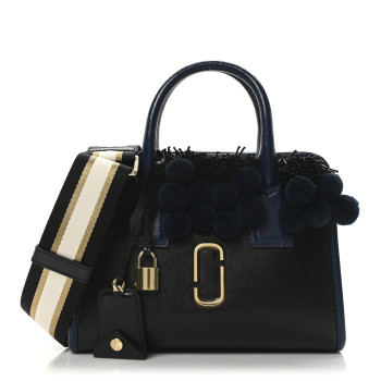 MARC JACOBS Saffiano Little Big Shot Tote Black Multicolor