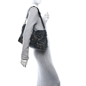 BALENCIAGA Agneau Giant 21 Rose Gold Hardware City Black