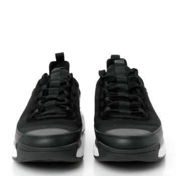 CHANEL Velvet Calfskin Mixed Fibers CC Sneakers 40.5 Black