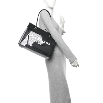 BALENCIAGA Mesh Medium Duty Free Tote Black