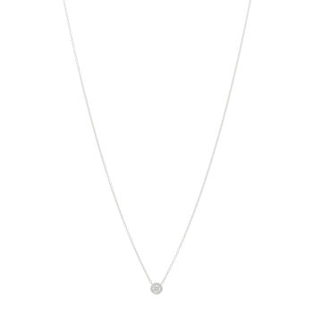 TIFFANY Platinum Diamond Soleste Pendant Necklace