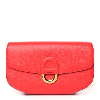 HERMES Epsom Cherche Midi Clutch Rouge Tomate