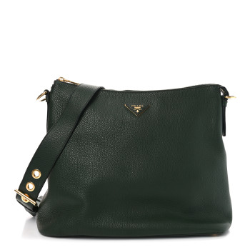 PRADA Vitello Daino Shoulder Bag Foresta