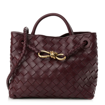 BOTTEGA VENETA Nappa Intrecciato Small Andiamo Shoulder Bag Barolo