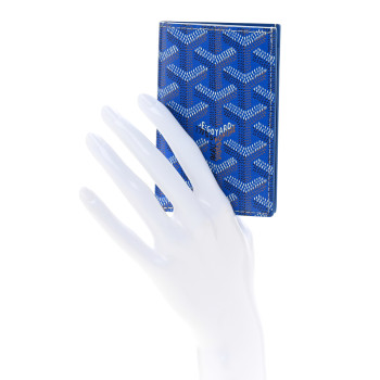GOYARD Goyardine Saint Pierre Card Holder Blue
