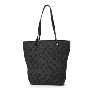 GUCCI Monogram Small Bucket Tote Black