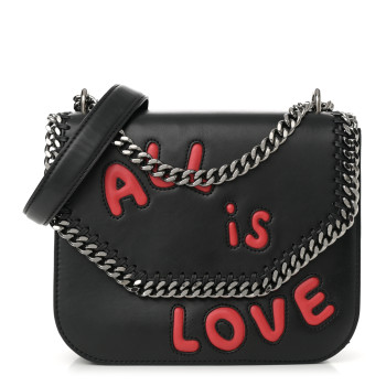 STELLA MCCARTNEY Eco Alter Nappa Falabella Box All Is Love Shoulder Bag Black