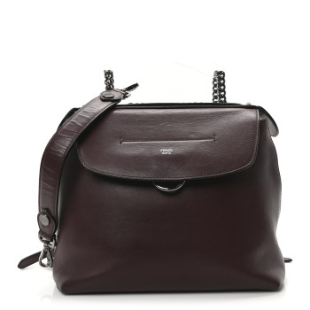 FENDI Vitello Century Opaco Large Back to School Backpack Bordeaux