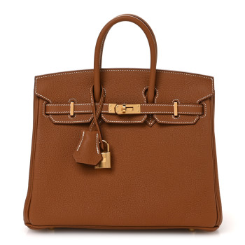 HERMES Togo Birkin 25 Gold