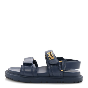CHRISTIAN DIOR Lambskin Dioract 10mm Sandals 37 Pastel Night