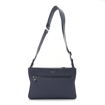 SALVATORE FERRAGAMO Hammered Calfskin Star Pouch Crossbody Bag Graphite