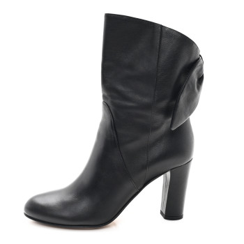 JIMMY CHOO Smooth Calfskin Marlene 85 Boots 40 Black