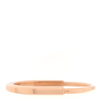 TIFFANY 18K Rose Gold Tiffany Lock Bangle Bracelet