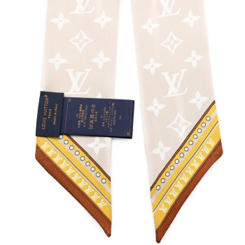 LOUIS VUITTON Silk Ultimate Monogram Bandeau Beige Clair