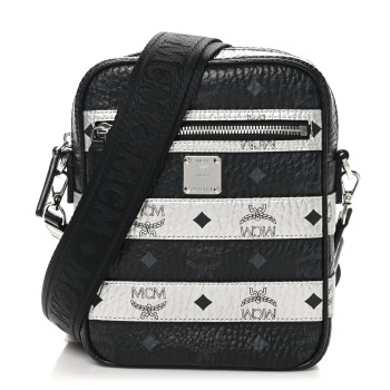 MCM Visetos Spot Crossbody Bag Black