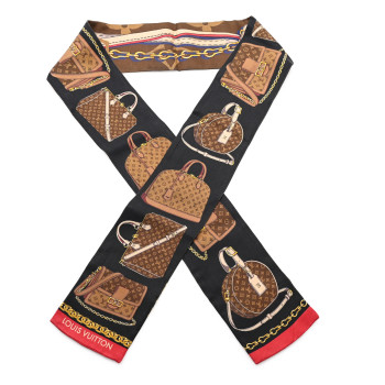 LOUIS VUITTON Silk Monogram Tribute To Bandeau Marron