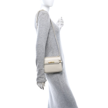 SAINT LAURENT Smooth Calfskin Mini Manhattan Shoulder Bag Crema Soft