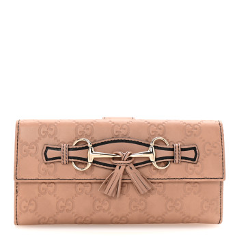 GUCCI Guccissima Emily Continental Wallet Camelia