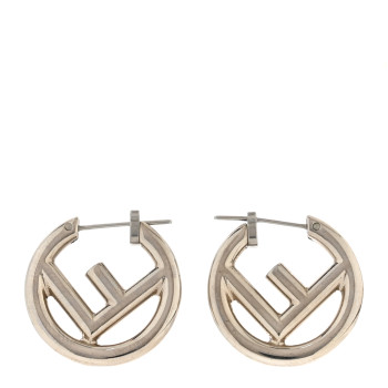 FENDI Metal F is Fendi Hoop Earrings Silver