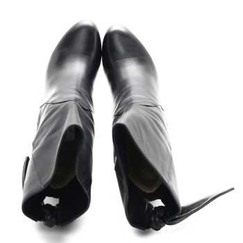JIMMY CHOO Smooth Calfskin Marlene 85 Boots 40 Black