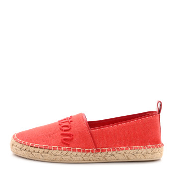 LOUIS VUITTON Canvas Waterfall Espadrille 36 Rouge