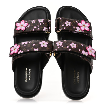 LOUIS VUITTON LV X TM Monogram LV Sunset Flat Comfort Mule 38.5 Sakura Brown