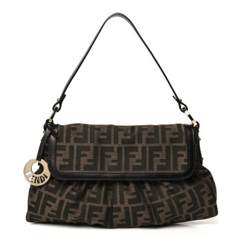 FENDI Zucca Small Chef Shoulder Bag Tobacco