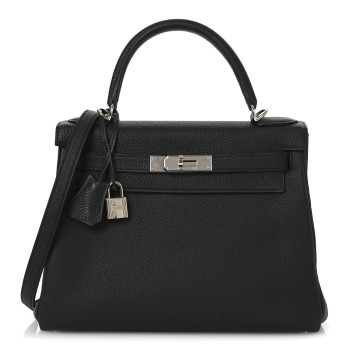 HERMES Togo Kelly Retourne 28 Black