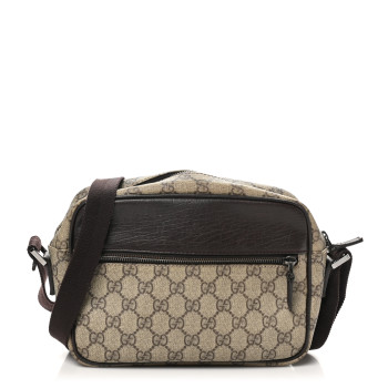 GUCCI GG Plus Monogram Shoulder Bag Dark Brown