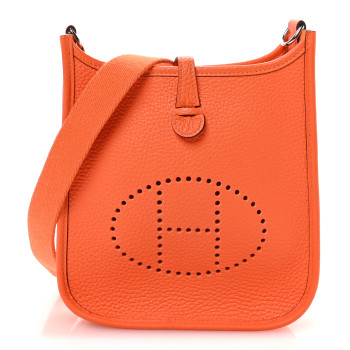 HERMES Taurillon Clemence Evelyne TPM Orange
