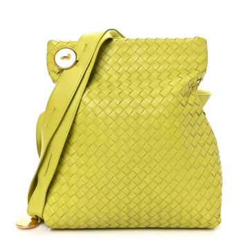 BOTTEGA VENETA Nappa Intrecciato The Fold Crossbody Kiwi